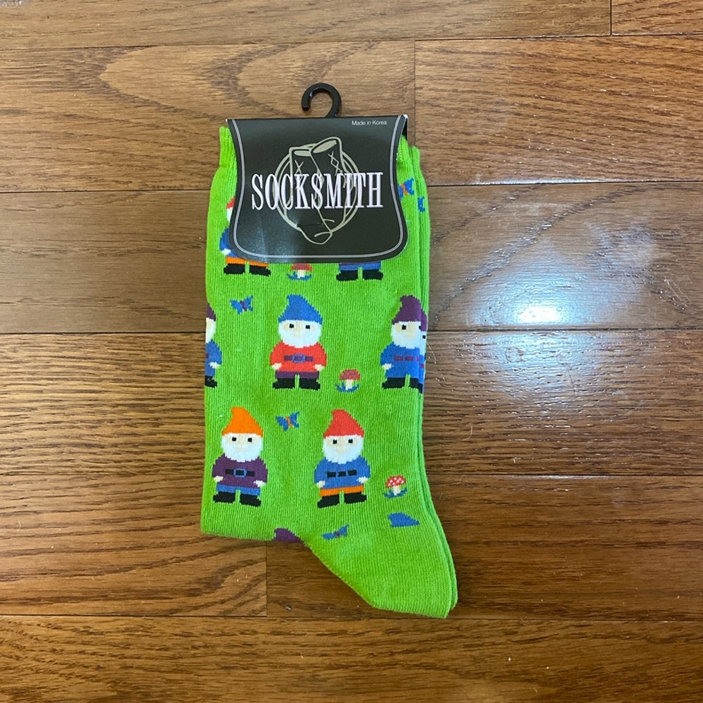 Gnome Socks Bright Green Women’s NWT